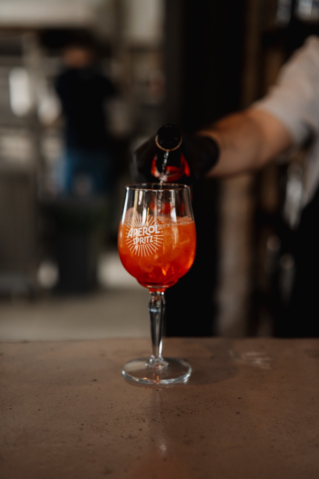 Aperol Spritz being poured